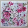 Serviette Blumen rosa/pink