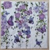 Serviette Blumen/Schmetterlinge violette