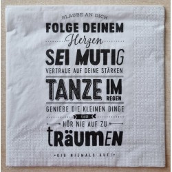 Serviette Folge Deinem Herzen.......