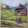 Serviette Kühe/Haus
