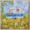 Serviette Wohnwagen/Wiese
