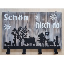 Garderobe "Schön bisch da"