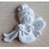 Beton Elfe sitzend weiss