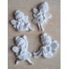 Beton Elfe sitzend weiss