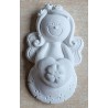 Beton Engel Herz/Blume weiss