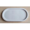 Beton Schale oval weiss