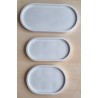Beton Schale oval weiss