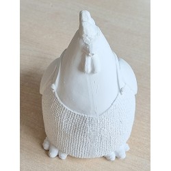 Beton Hahn mit Latzhose weiss