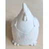 Beton Hahn mit Latzhose weiss
