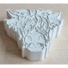 Beton Hochlandrind Kopf weiss