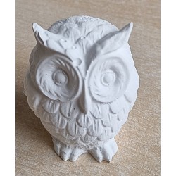 Beton Eule weiss