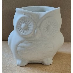 Beton Eule weiss
