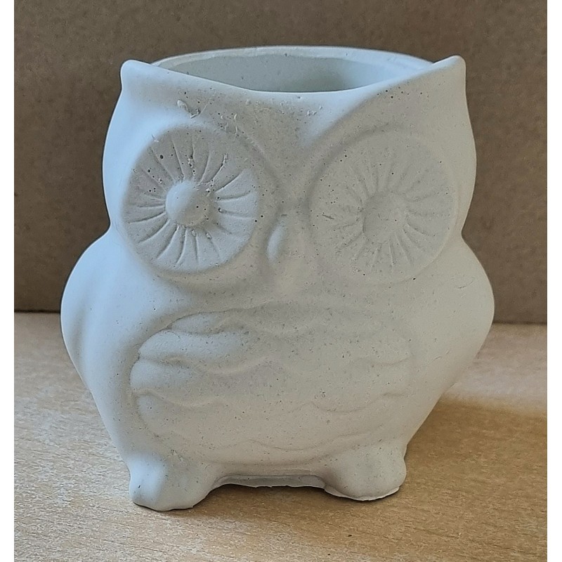 Beton Eule weiss