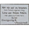 Schablone Hör nie auf zu träumen