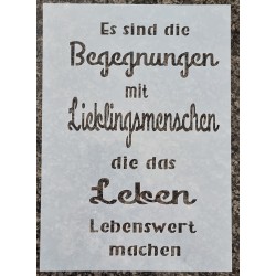 Schablone Es sind die Begegnungen