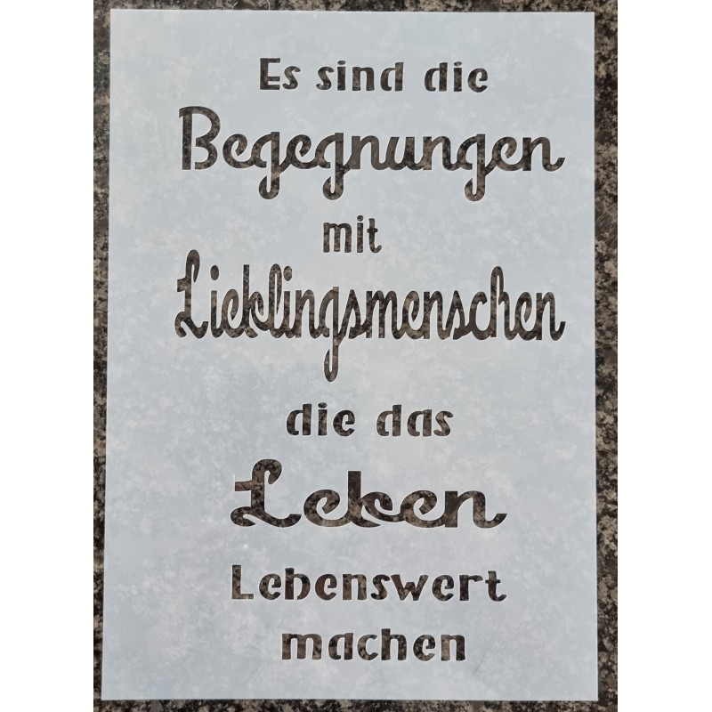 Schablone Es sind die Begegnungen