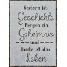 Schablone Gestern ist Geschichte