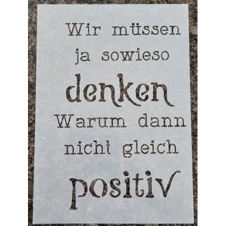 Schablone Wir müssen ja sowieso denken