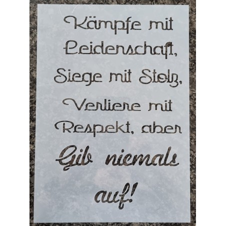 Schablone Kämpfe mit Leidenschaft