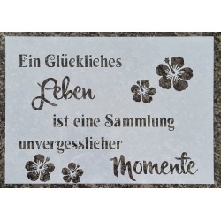 Schablone Ein glückliches Leben