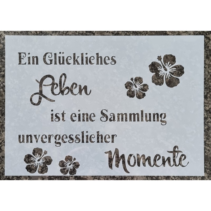 Schablone Ein glückliches Leben
