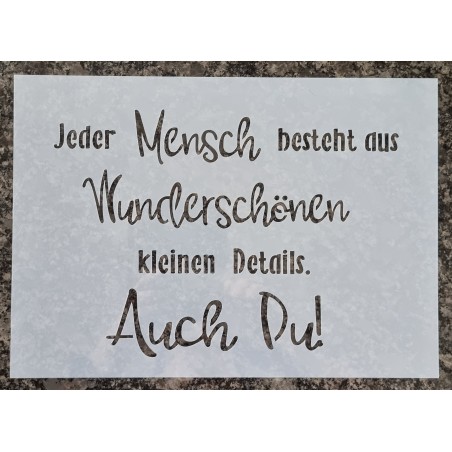 Schablone Jeder Mensch