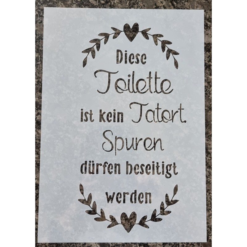 Schablone Diese Toilette