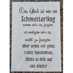 Schablone Das Glück ist wie ein Schmetterling