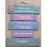 Schild Moment bunt