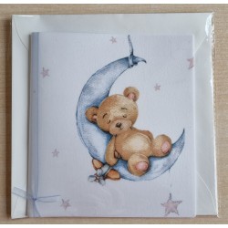 Teddybär/Mond hellblau