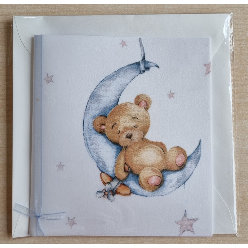 Teddybär/Mond hellblau