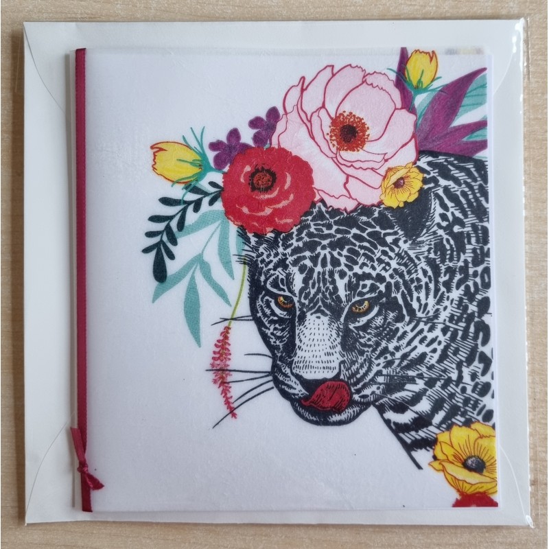 Leopard/Blumen