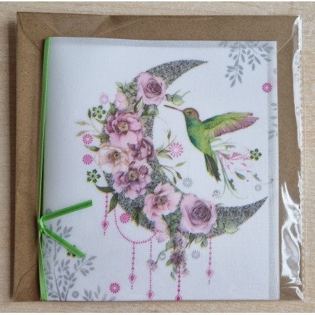 Mond/Blumen/Vogel