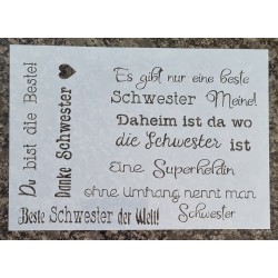 Schablone Schwester