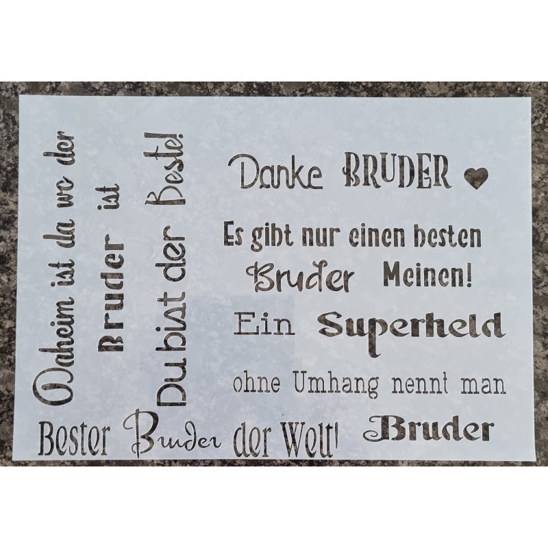 Schablone Bruder