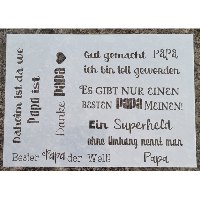 Schablone Papa