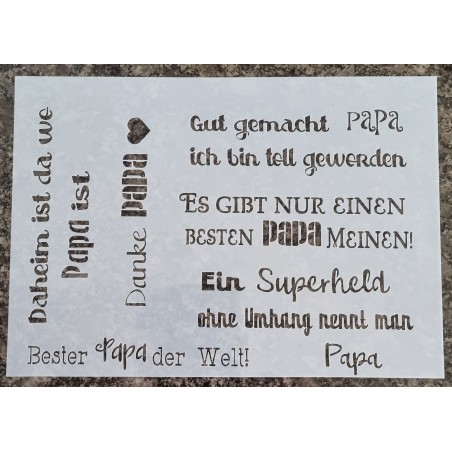 Schablone Papa