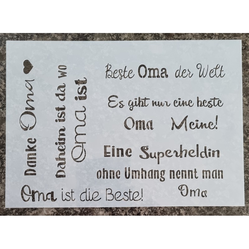 Schablone Oma