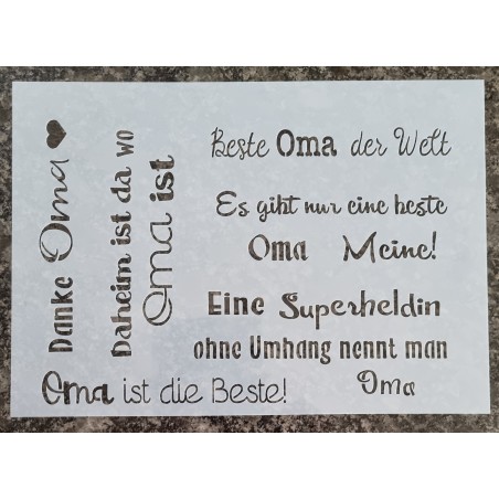 Schablone Oma