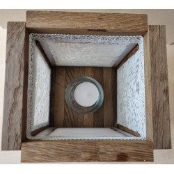 Klötzchen Laterne Holz Ich wünsche Dir...