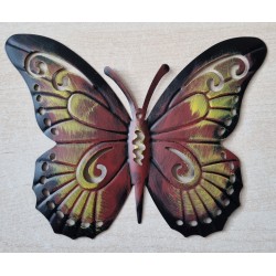 Metall Schmetterling rot/gelb