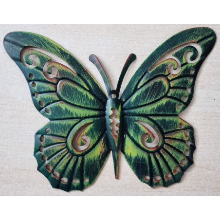 Metall Schmetterling grün/gelb