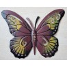 Metall Schmetterling bordeaux/gelb
