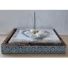 Serviettenhalter geflammt/hellblau Edelweiss