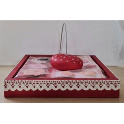 Serviettenhalter rot/weiss