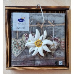 Serviettenhalter geflammt/rot kariert Edelweiss