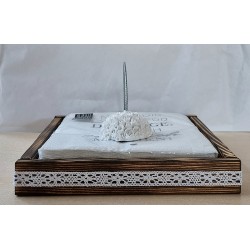 Serviettenhalter geflammt/weiss