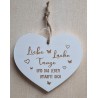 Holz Herz weiss "Lebe, Liebe, Tanze..."