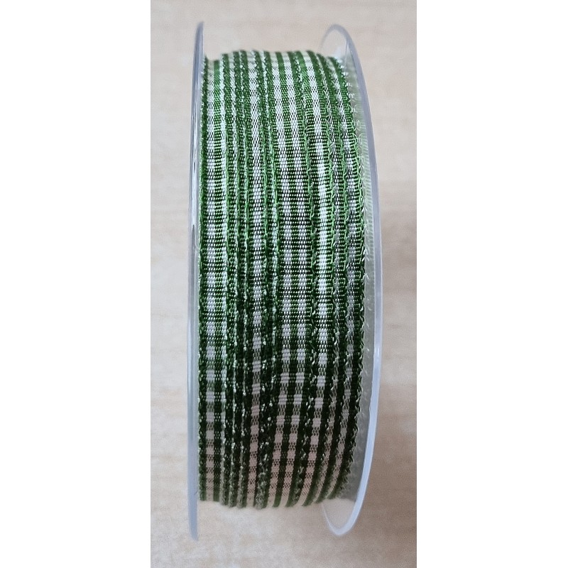 Dekoband kariert grasgrün