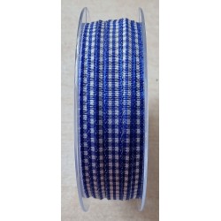 Dekoband kariert blau